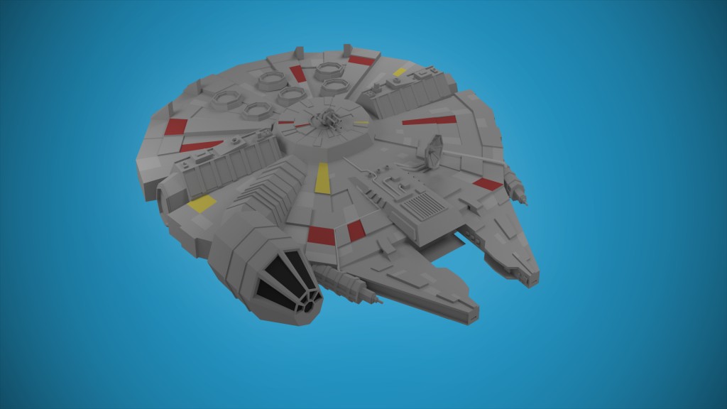 Low Poly "Star Wars Millennium Falcon" preview image 1